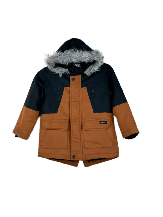 Preloved Excellent Winter Boys Jackets by Primark, Black & Tan Polyester for Boys - OTS Thrift Shop Karachi Pakistan