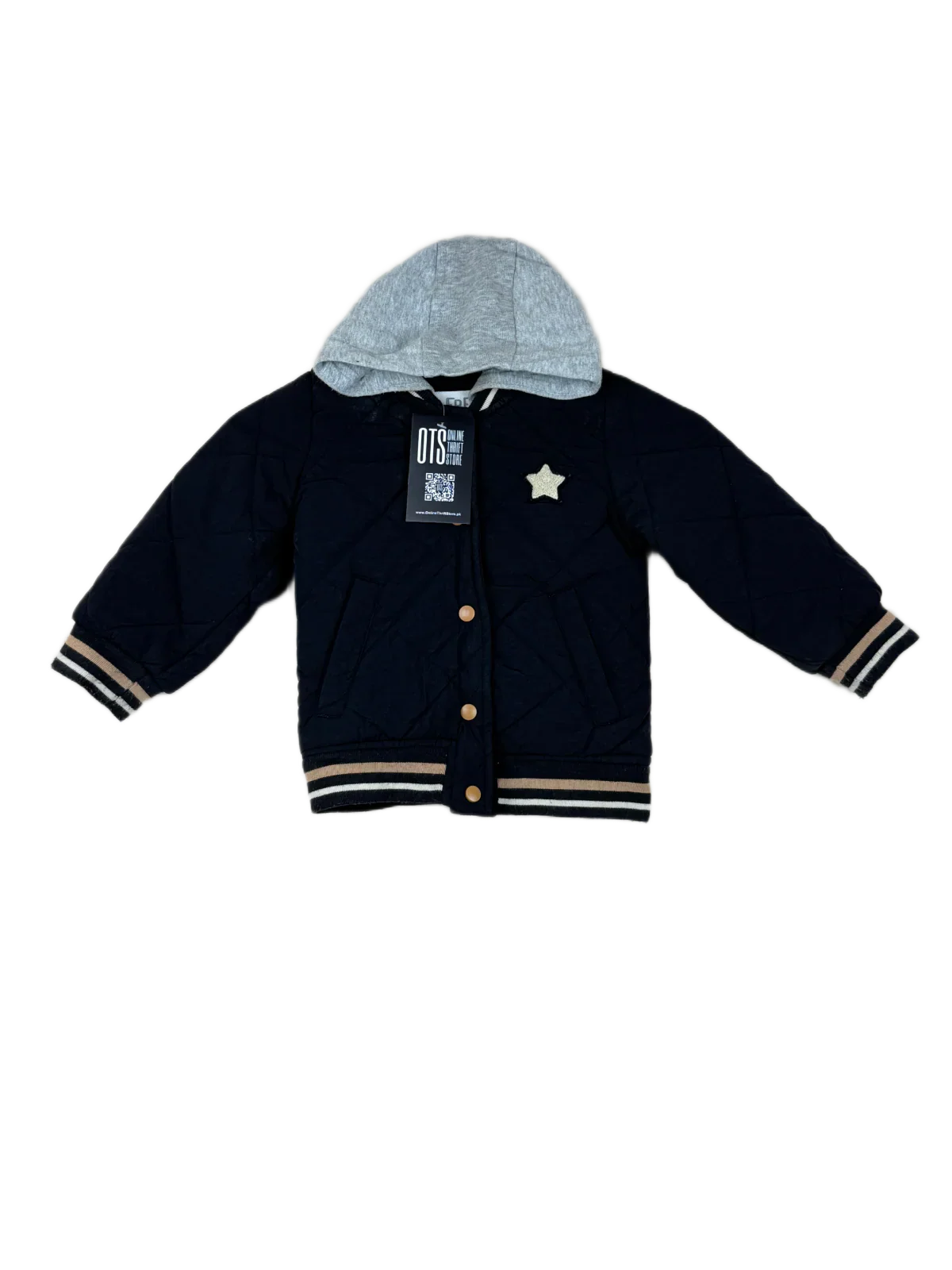 UK Imported secondhand Winter Boys Jackets - Fred & Flo brand, Black Polyester, Excellent condition, for Boys - Online Thrift Store Lahore Pakistan
