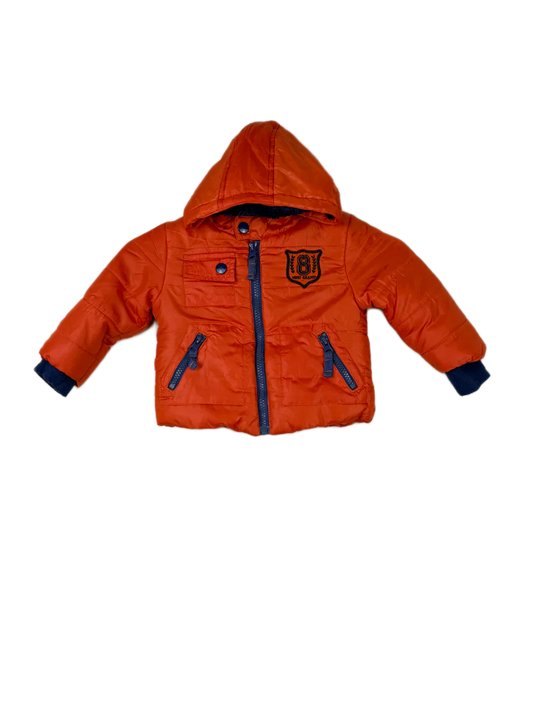 Secondhand Branded Winter Boys Jackets by F&F, Orange Polyester fabric, Premium condition, for Boys - Online Thrift Shop Lahore Pakistan