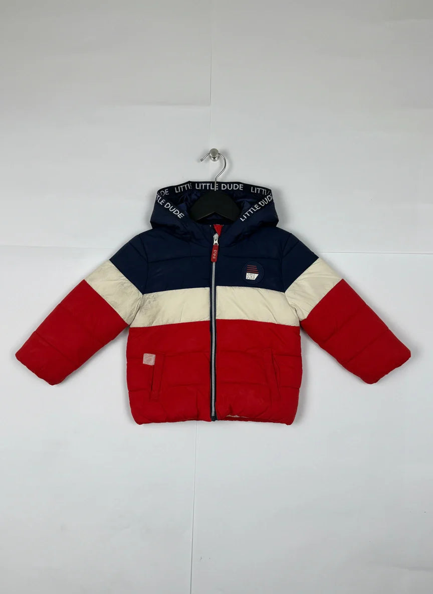 Good Condition Winter Boys Jackets | Preloved Fred & Flo | Blue&red Polyester | Thrift Shop for Boys Karachi Pakistan | OTS