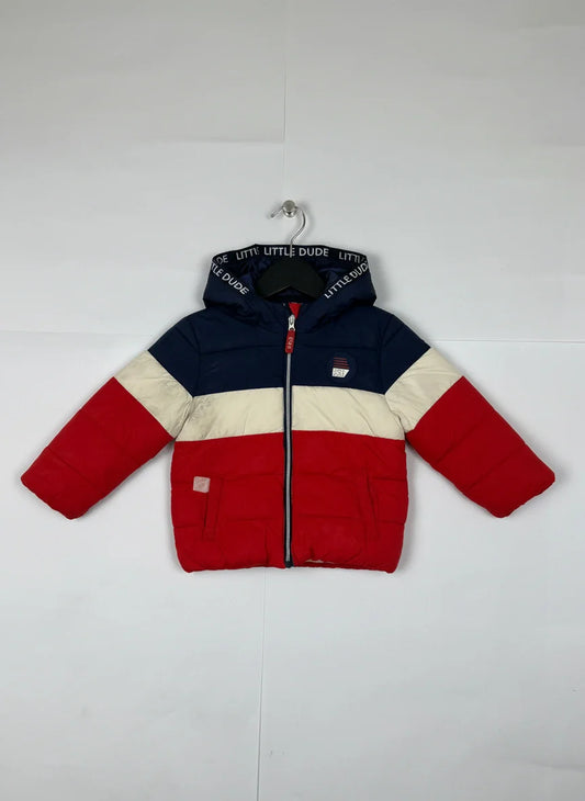Good Condition Winter Boys Jackets | Preloved Fred & Flo | Blue&red Polyester | Thrift Shop for Boys Karachi Pakistan | OTS