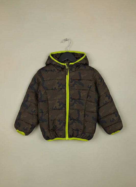 Preloved Excellent Winter Boys Jackets by Kiki & Koko, Army Green Polyester for Boys - OTS Thrift Shop Islamabad Pakistan