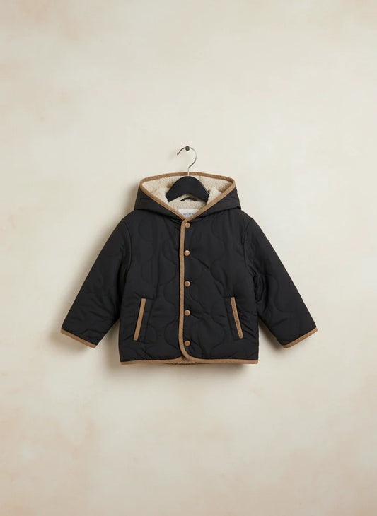 Preloved Premium Winter Boys Jackets by FRED&FLO, Black Polyester for Boys - OTS Thrift Shop Lahore Pakistan