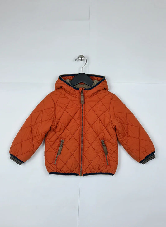 UK Imported secondhand Winter Boys Jackets - Marks & Spencer brand, Orange Polyester, Excellent condition, for Boys - Online Thrift Store Lahore Pakistan
