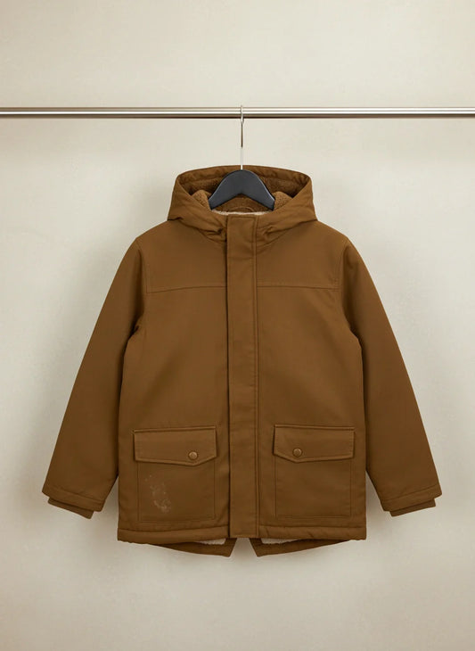 Secondhand Branded Winter Boys Jackets by Destination, Brown Polyester fabric, Premium condition, for Boys - Online Thrift Shop Islamabad Pakistan