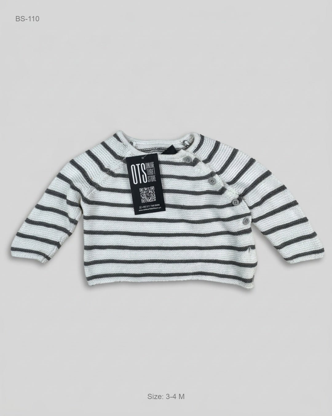 Shop Premium Boys Sweaters by LITTLE NUTME | Preloved Branded Clothes | White Cotton | | OTS Thrift Store Peshawar Pakistan