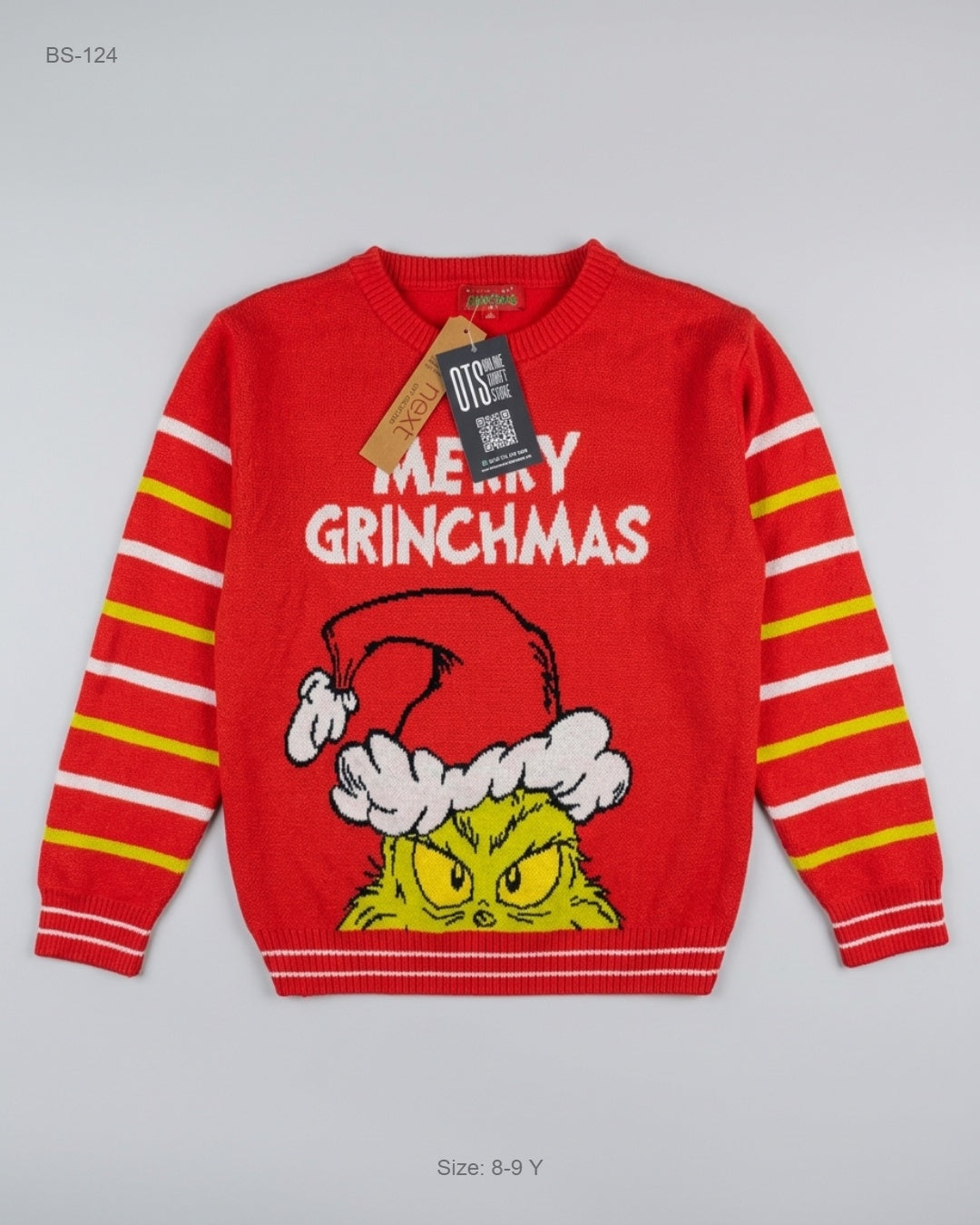 Boys Sweaters | THE GRINCH | Preloved Branded | RED Cotton | Premium | OTS Thrift Store Peshawar Pakistan