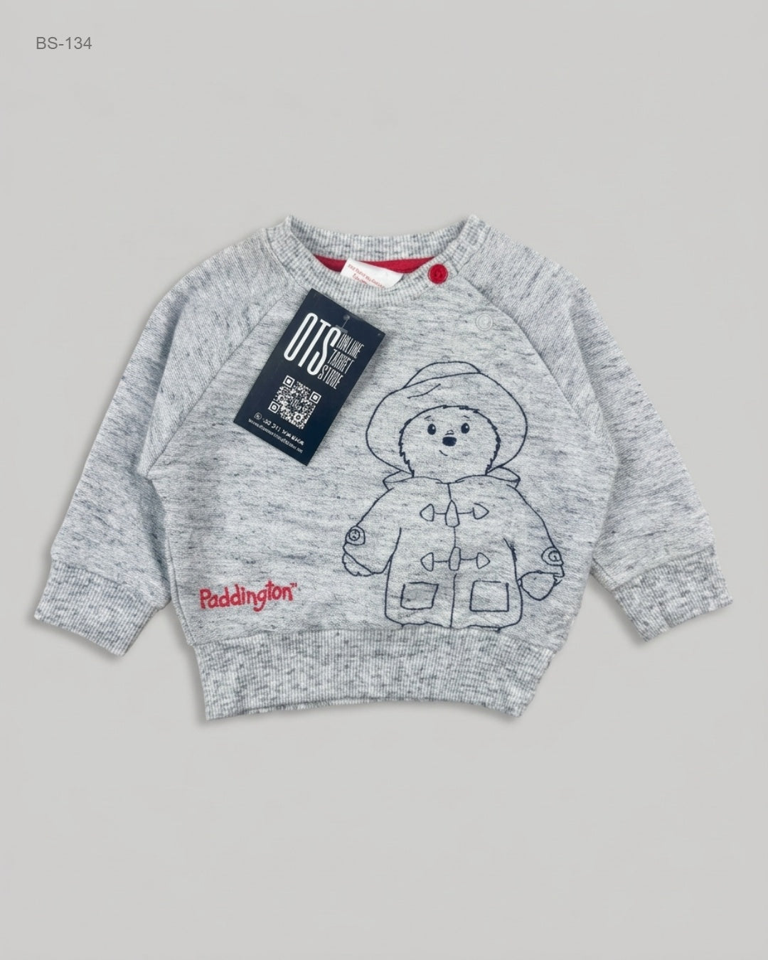 UK Imported secondhand Boys Sweaters - PATTINGTON brand, Grey Cotton, Premium condition, for - Online Thrift Store Islamabad Pakistan