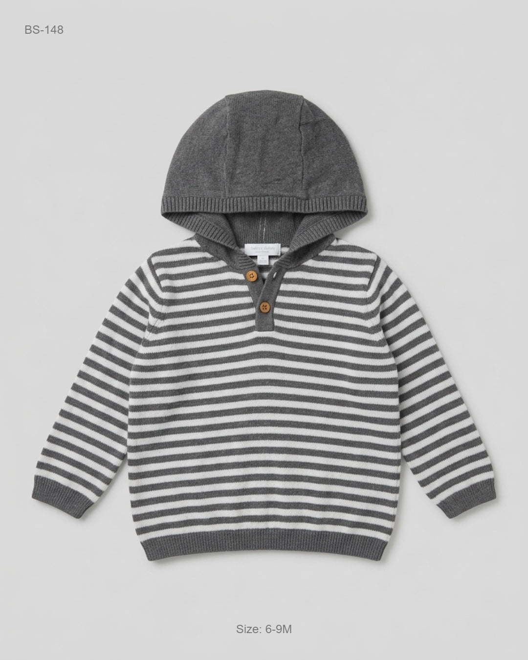 UK Imported secondhand Boys Sweaters - Fred & Flo brand, Gray Cotton, Premium condition, for - Online Thrift Store Lahore Pakistan