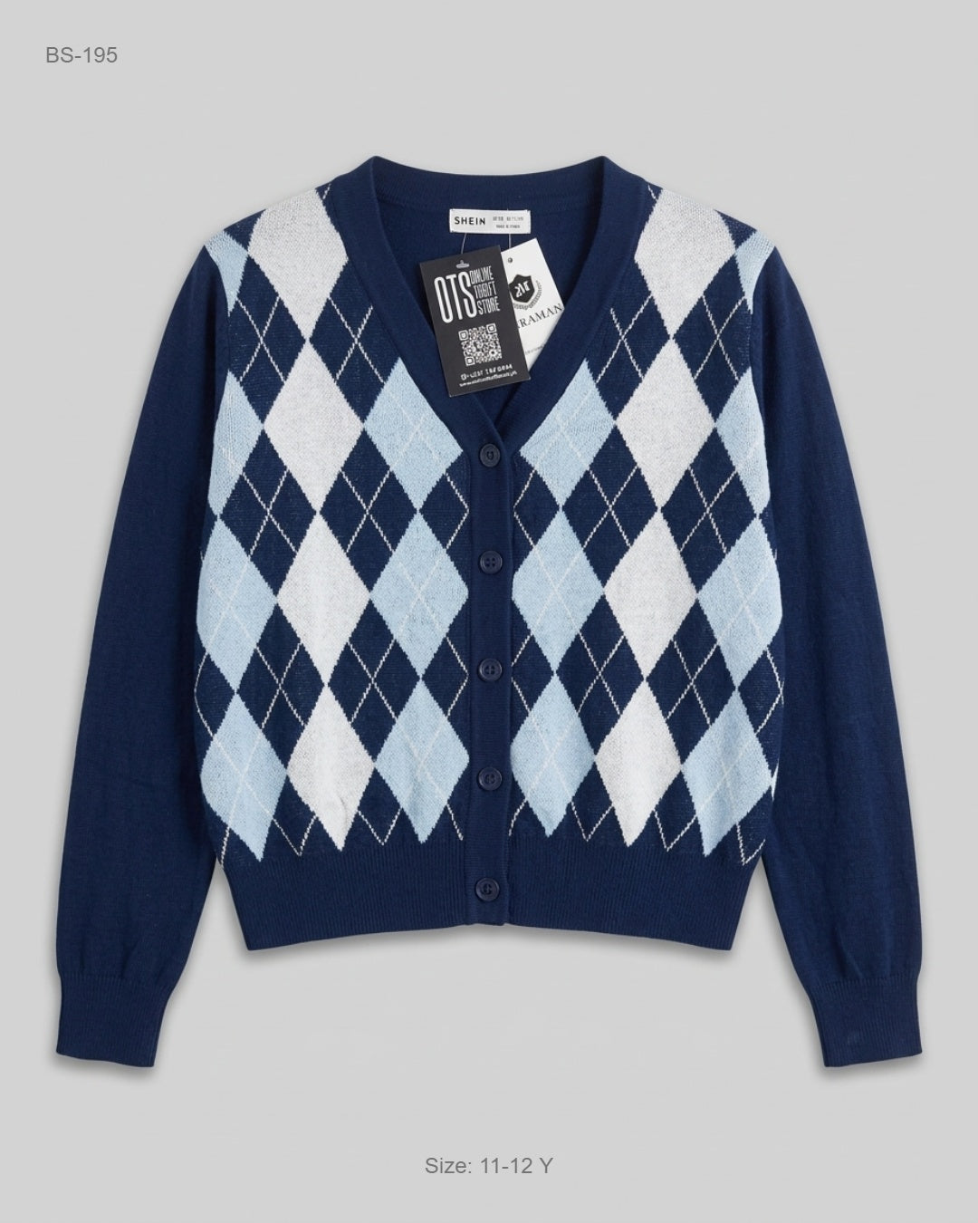 Shop Premium Boys Sweaters by SHEIN | Preloved Branded Clothes | Blue Cotton | | OTS Thrift Store Islamabad Pakistan