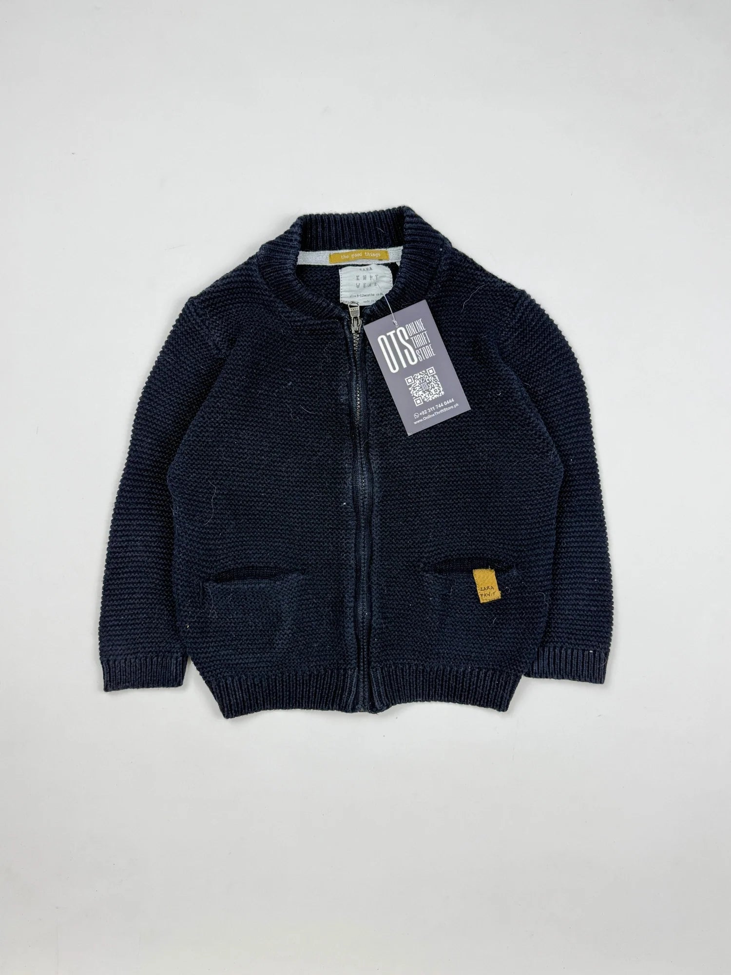 Shop Premium Boys Sweaters by Zara | Preloved Branded Clothes | Black Cotton | Boys | OTS Thrift Store Islamabad Pakistan