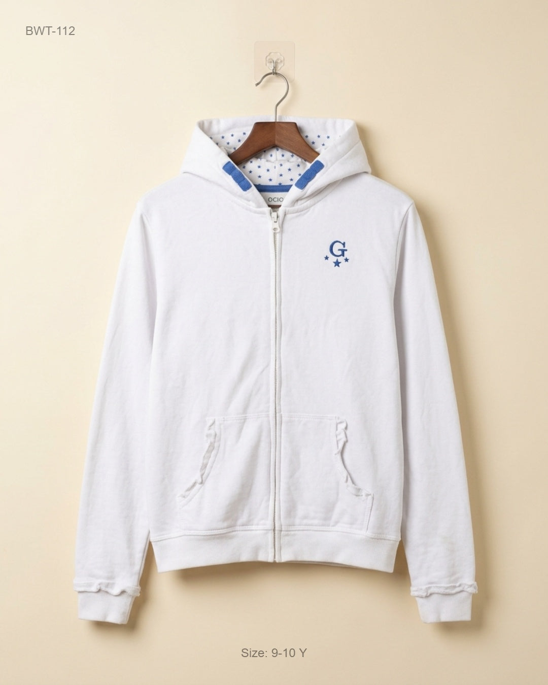Secondhand Branded Boys Winter Tops by Gocco, White Cotton fabric, Premium condition, for Boys - Online Thrift Shop Lahore Pakistan