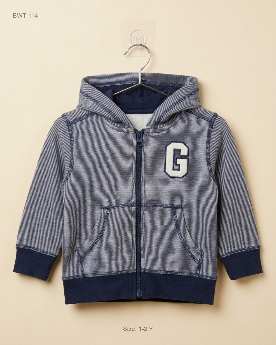Baby Gap (BWT-114) Infant Striped Zip-Up Hoodie