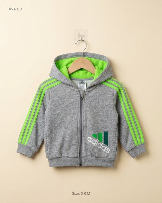 Boys Winter Tops | ADIDAS | Preloved Branded | Grey Cotton | Premium | OTS Thrift Store Peshawar Pakistan