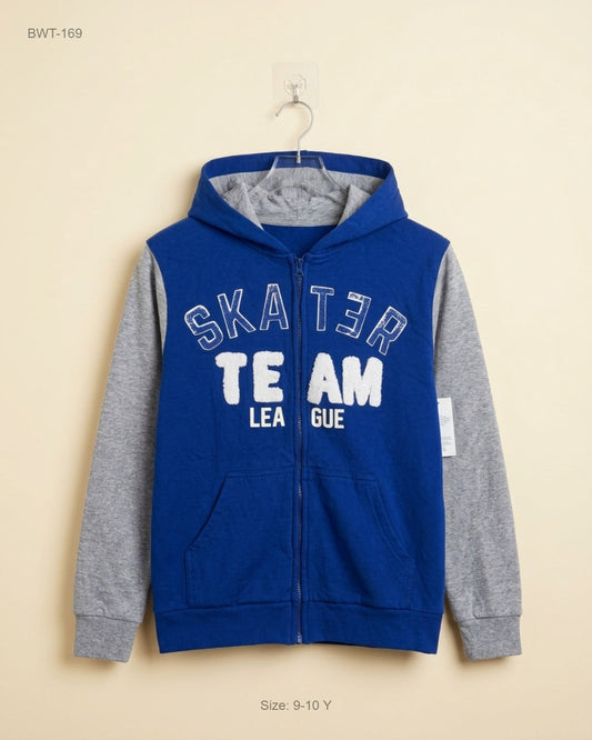 Shop Premium Boys Winter Tops by Charanga | Preloved Branded Clothes | Blue Cotton | Boys | OTS Thrift Store Islamabad Pakistan