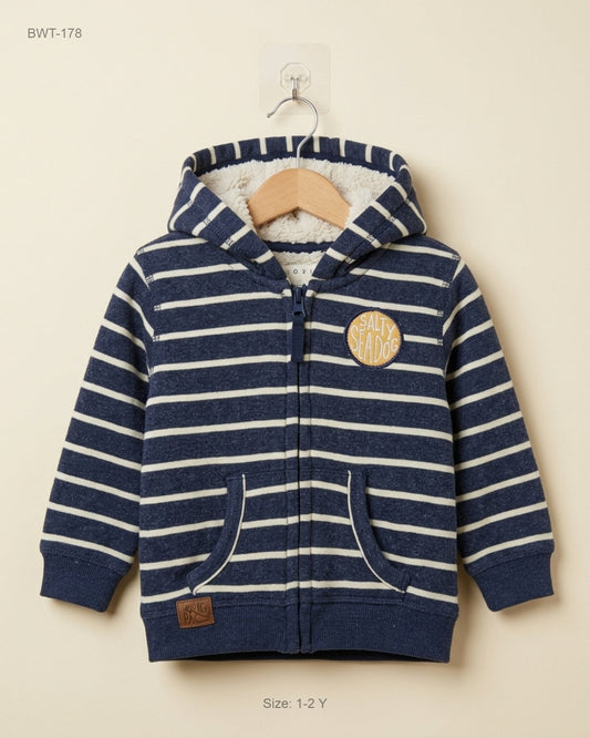 Secondhand Branded Boys Winter Tops by brotes, Grey & White Cotton fabric, Premium condition, for Boys - Online Thrift Shop Peshawar Pakistan