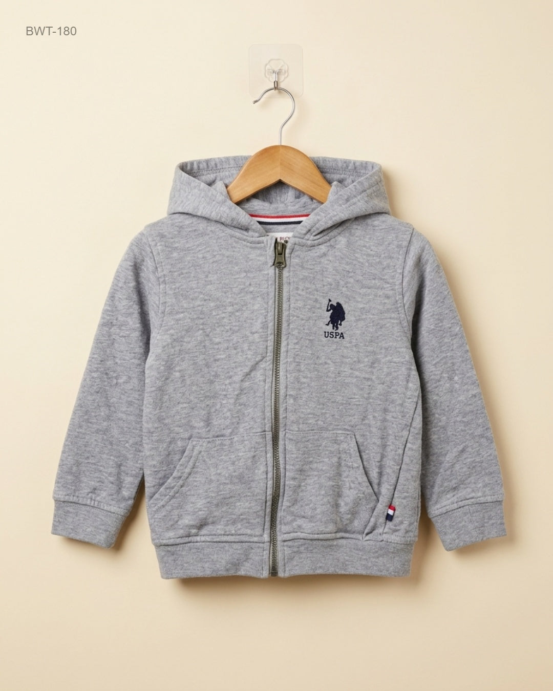 UK Imported secondhand Boys Winter Tops - Us Polo Assn brand, Grey Cotton, Premium condition, for Boys - Online Thrift Store Lahore Pakistan