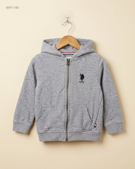 UK Imported secondhand Boys Winter Tops - Us Polo Assn brand, Grey Cotton, Premium condition, for Boys - Online Thrift Store Lahore Pakistan