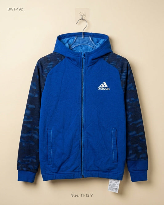 Premium Condition Boys Winter Tops | Preloved ADIDAS | RoyalBlue Polyester | Thrift Shop for Boys Peshawar Pakistan | OTS