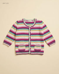 Benetton (BWT-225) Striped Button-Down Cardigan