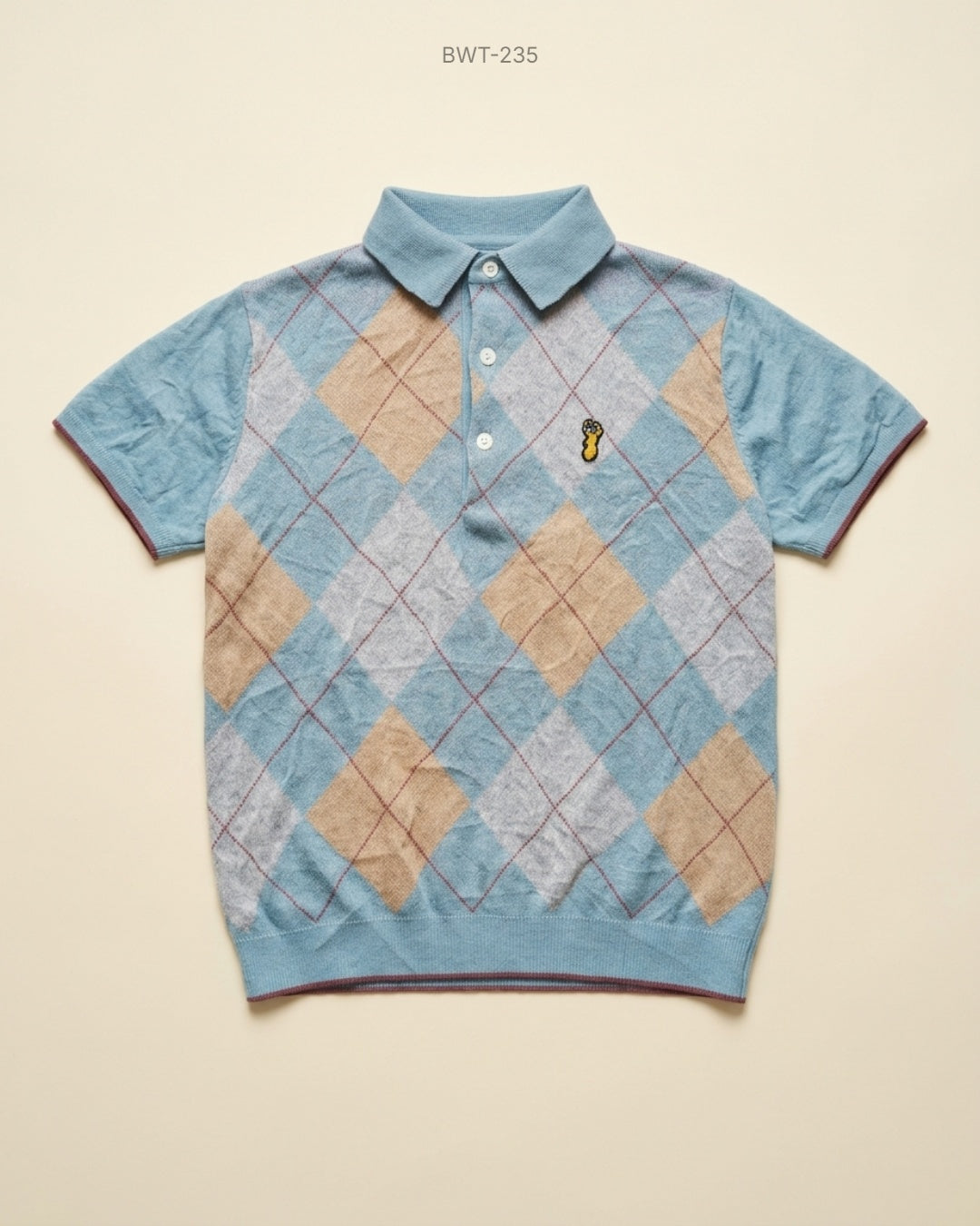 Next (BWT-235) Argyle Knit Polo Shirt
