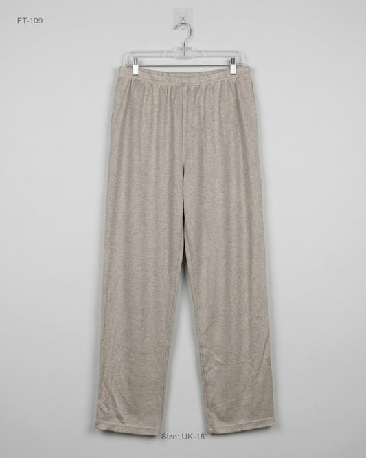 Shop Premium Flapper Trousers by CUT LABEL | Preloved Branded Clothes | Beige Polyester | Women | OTS Thrift Store Karachi Pakistan