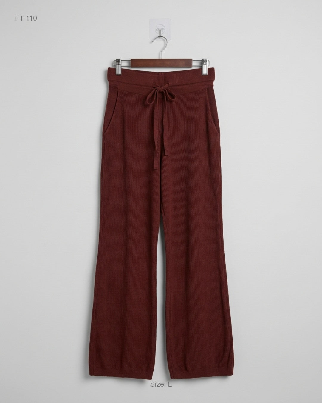Premium Condition Flapper Trousers | Preloved Flx | Maroon Polyester | Thrift Shop for Women Lahore Pakistan | OTS