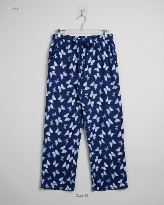 Flapper Trousers | Cut Label | Preloved Branded | Blue Polyester | Premium | OTS Thrift Store Peshawar Pakistan