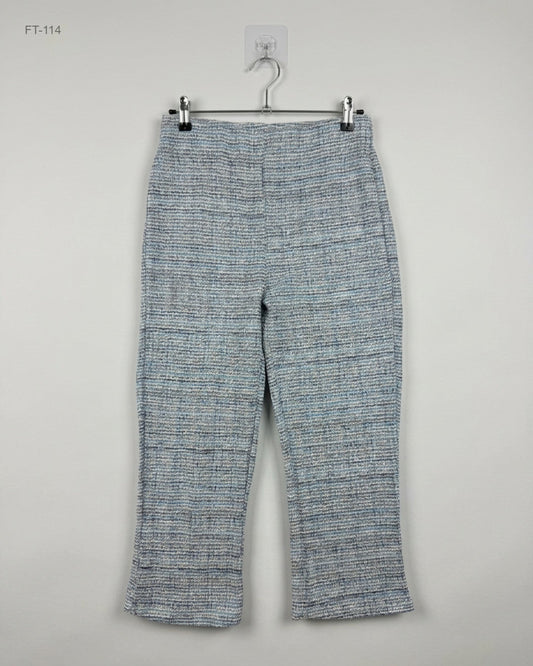 Shop Excellent Flapper Trousers by FASHION NOVA | Preloved Branded Clothes | BLUE Polyester | Women | OTS Thrift Store Karachi Pakistan