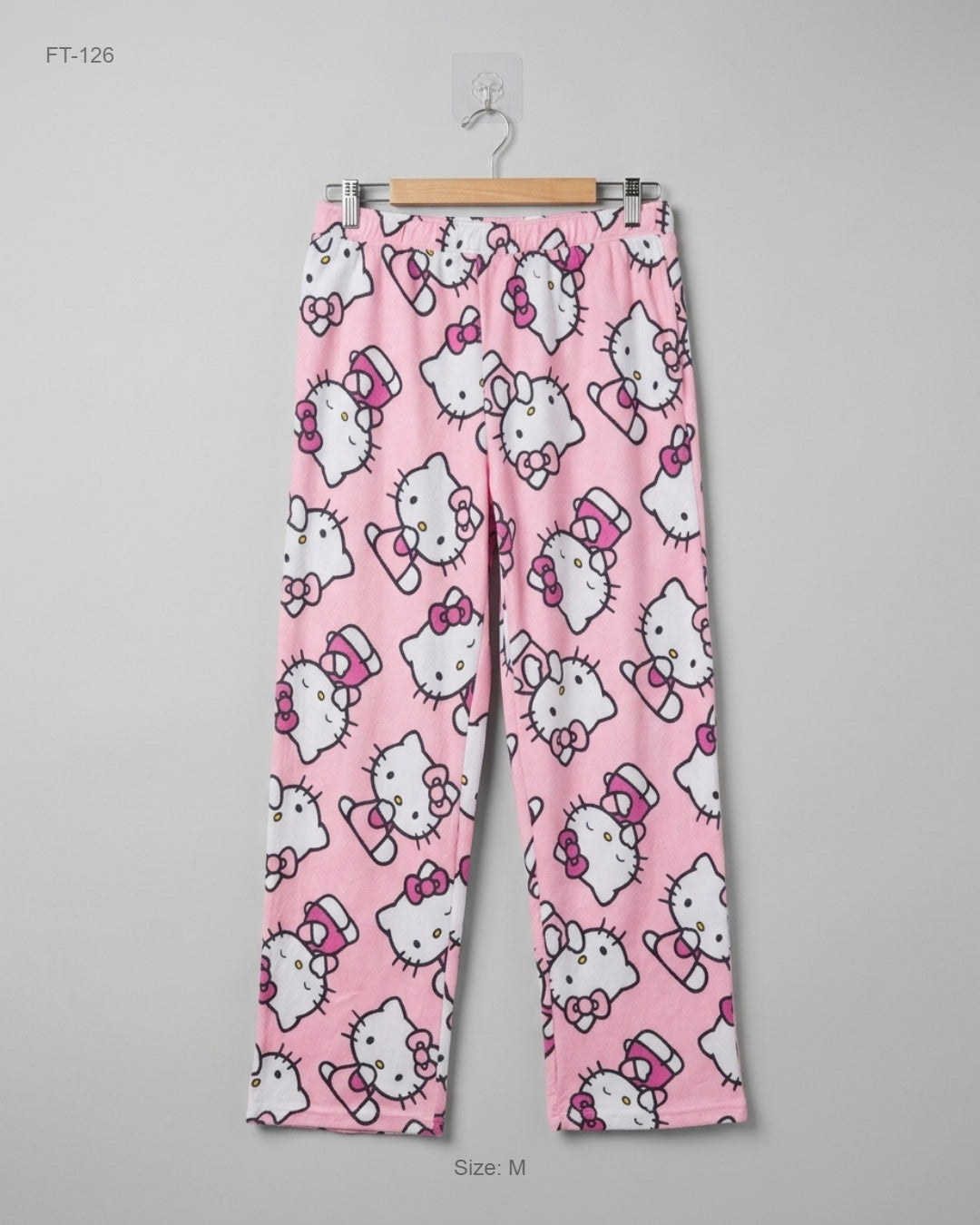 Secondhand Branded Flapper Trousers by HELLO KITTY, PINK Polyester fabric, Premium condition, for Women - Online Thrift Shop Peshawar Pakistan