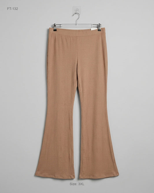 Premium Condition Flapper Trousers | Preloved LASHE | Brown Polyester | Thrift Shop for Women Islamabad Pakistan | OTS