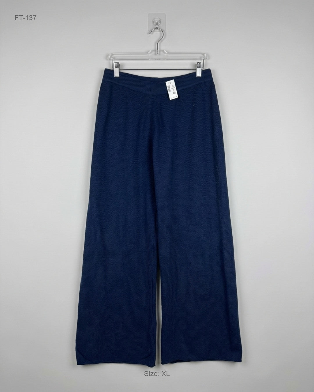 Flapper Trousers | cut label | Preloved Branded | Blue Polyester | Premium | OTS Thrift Store Peshawar Pakistan