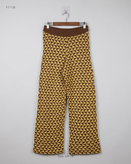 UK Imported secondhand Flapper Trousers - ZARA brand, YELLOW ACRYLIC, Premium condition, for Women - Online Thrift Store Islamabad Pakistan