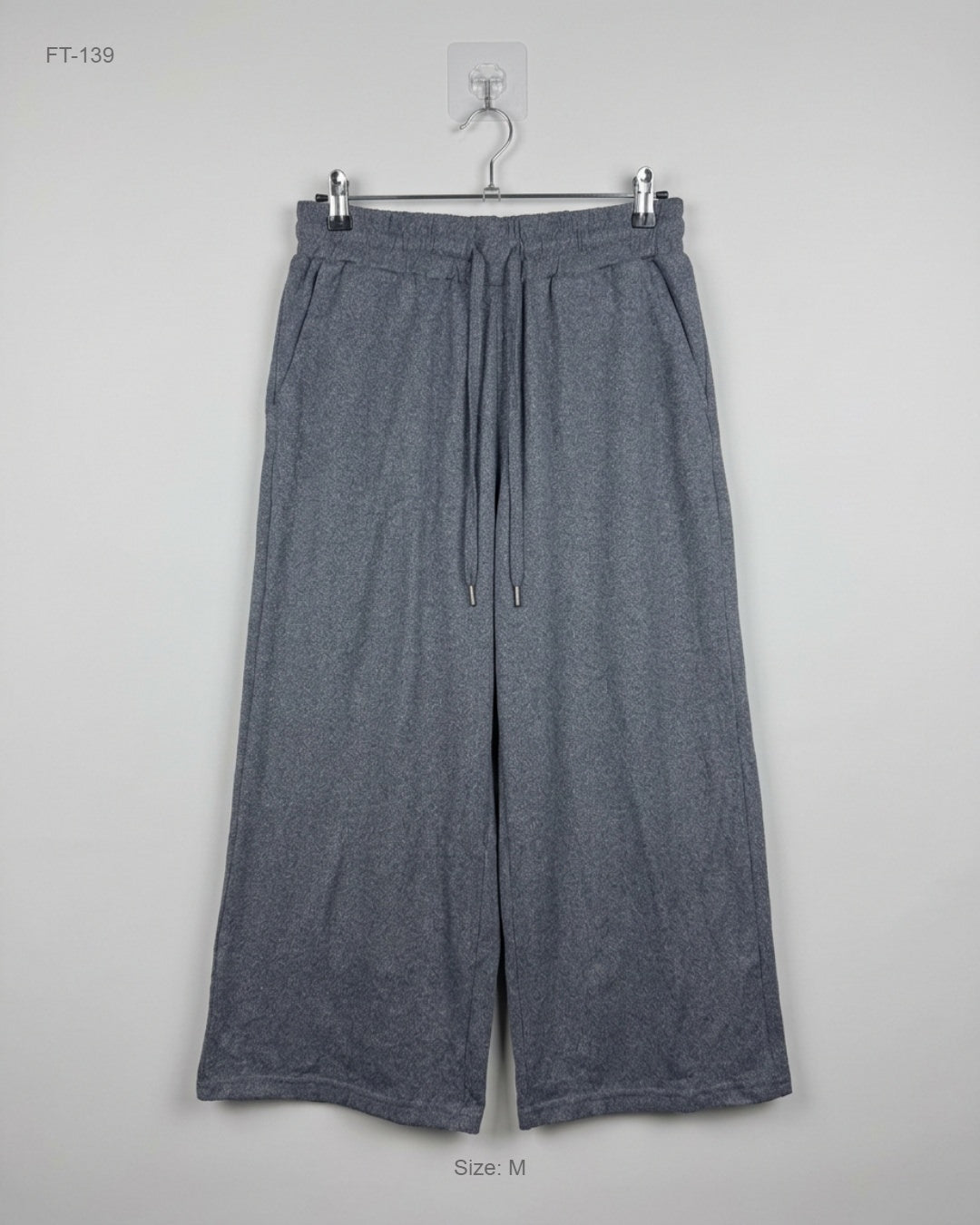 Preloved Premium Flapper Trousers by TIME TRU, Grey Polyester for Women - OTS Thrift Shop Karachi Pakistan