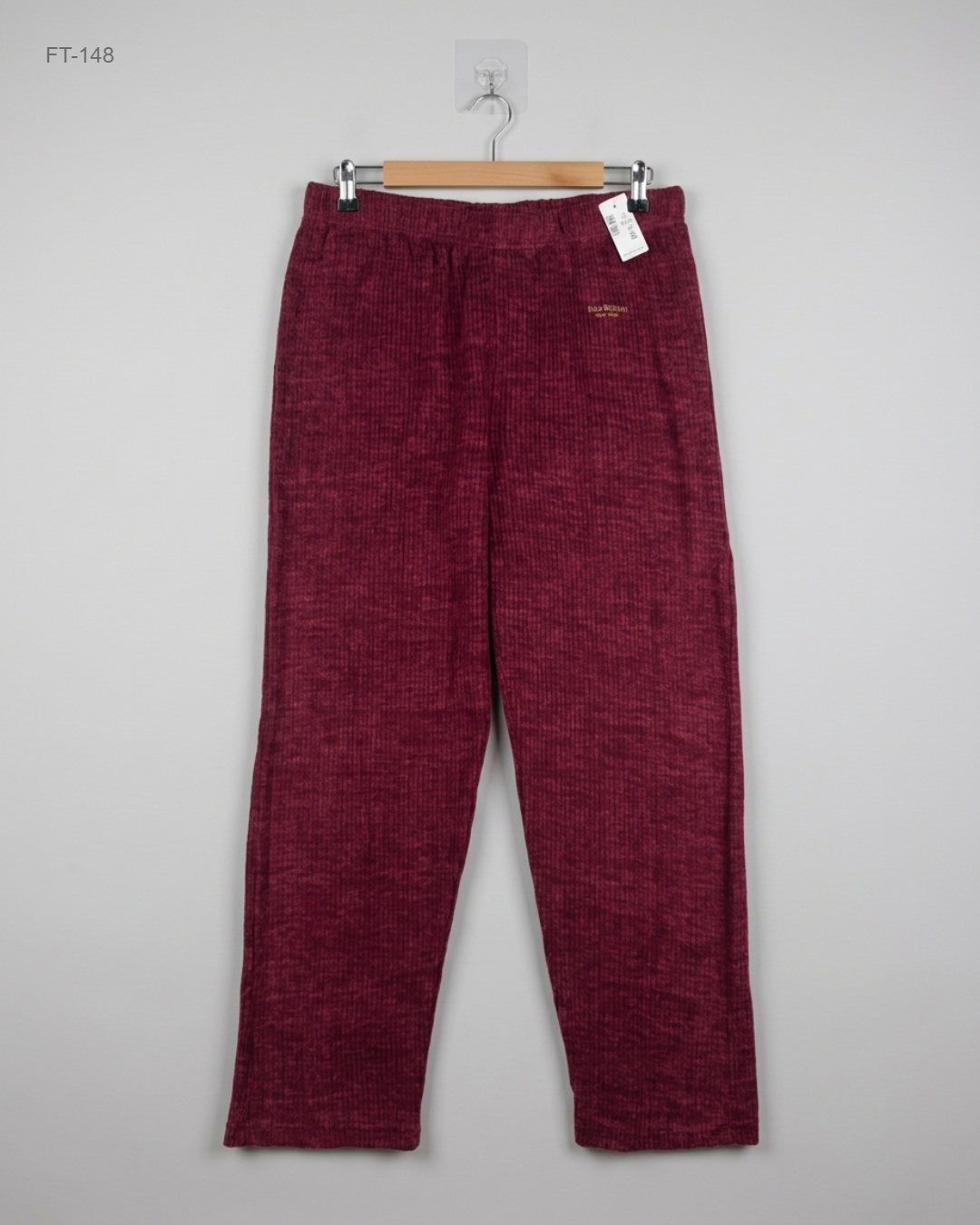 Secondhand Branded Flapper Trousers by isaac mizrahi, Maroon Polyester fabric, Premium condition, for Women - Online Thrift Shop Karachi Pakistan