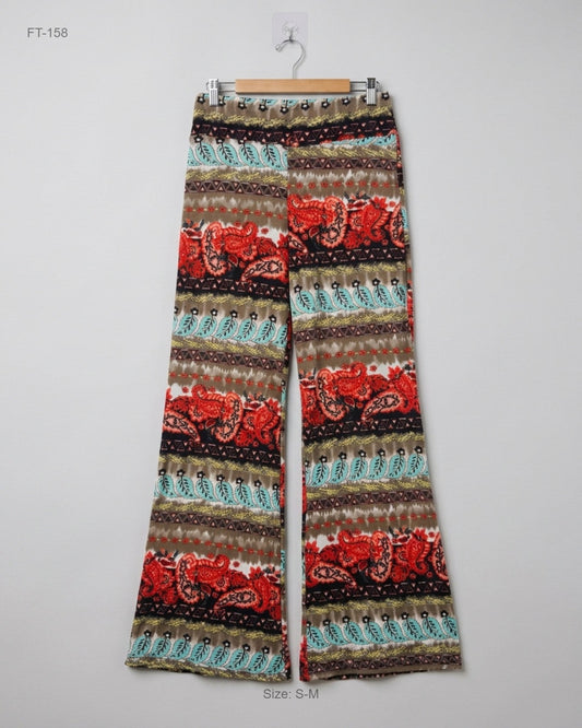 Premium Condition Flapper Trousers | Preloved WIN WIN | MULTI Polyester | Thrift Shop for Women Lahore Pakistan | OTS