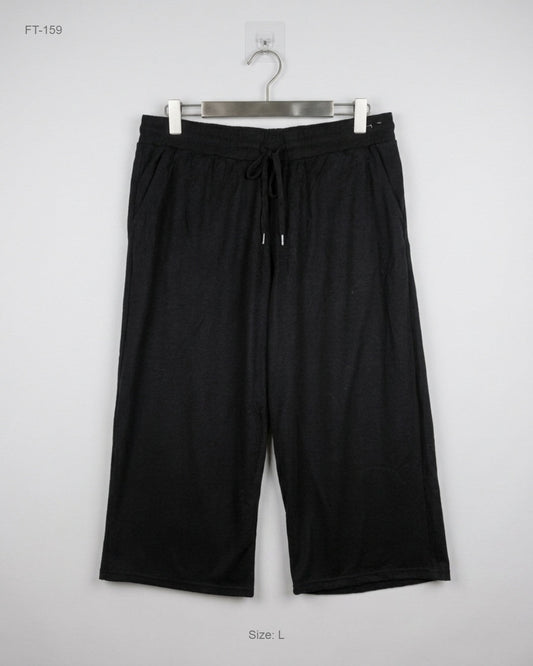 UK Imported secondhand Flapper Trousers - TIME AND TRU brand, BLACK Viscose, Premium condition, for Women - Online Thrift Store Islamabad Pakistan