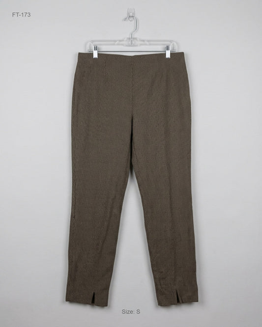 Premium Condition Flapper Trousers | Preloved ponte | Brown Polyester | Thrift Shop for Women Peshawar Pakistan | OTS