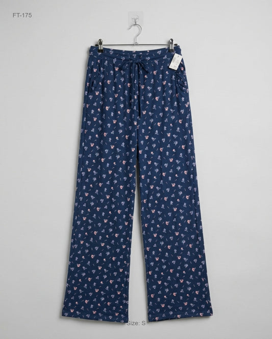 Shop Premium Flapper Trousers by Primark | Preloved Branded Clothes | Blue Polyester | Women | OTS Thrift Store Karachi Pakistan