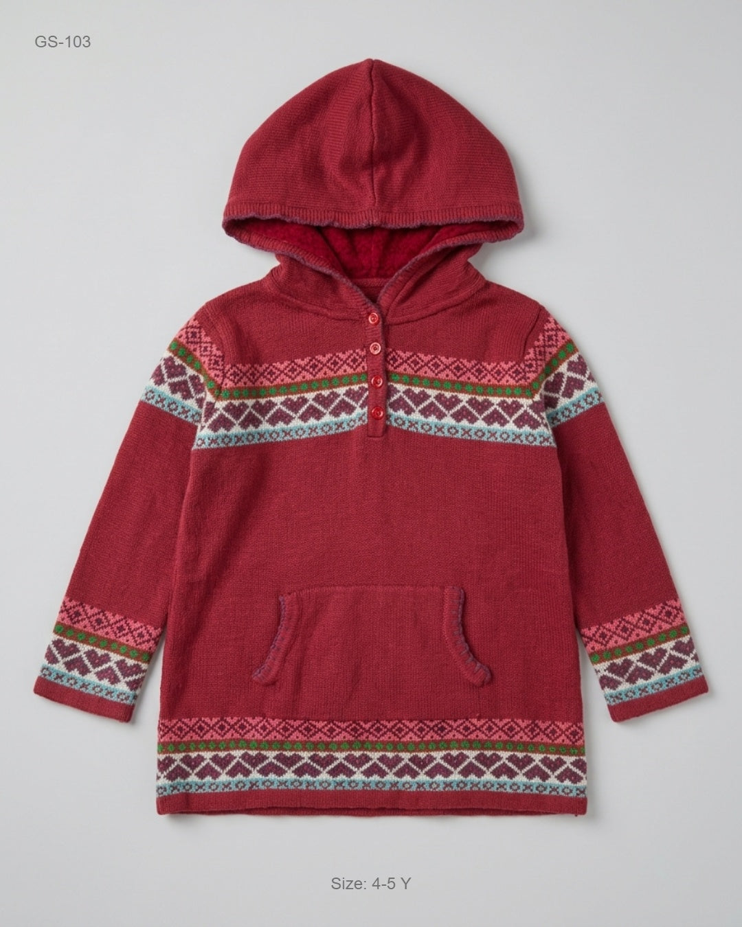 Girls Sweaters | Marks & Spencer | Preloved Branded | Maroon Cotton | Excellent | OTS Thrift Store Lahore Pakistan