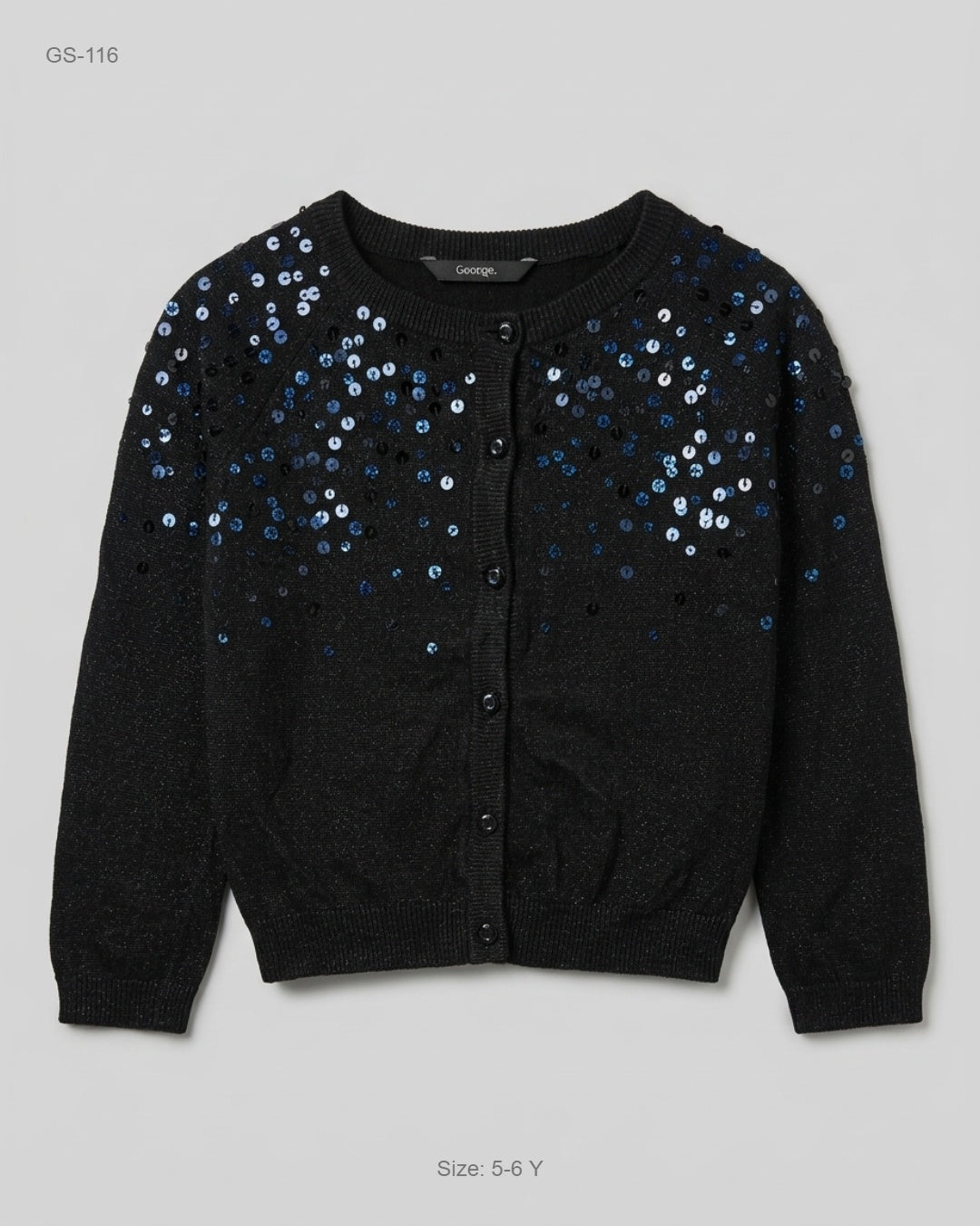 Preloved Premium Girls Sweaters by George, Black Cotton for Girls - OTS Thrift Shop Islamabad Pakistan