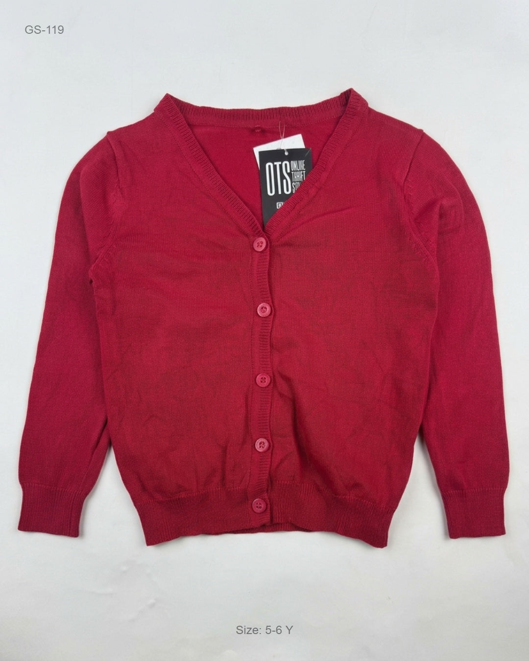 Preloved Premium Girls Sweaters by George, Red Cotton for Girls - OTS Thrift Shop Peshawar Pakistan