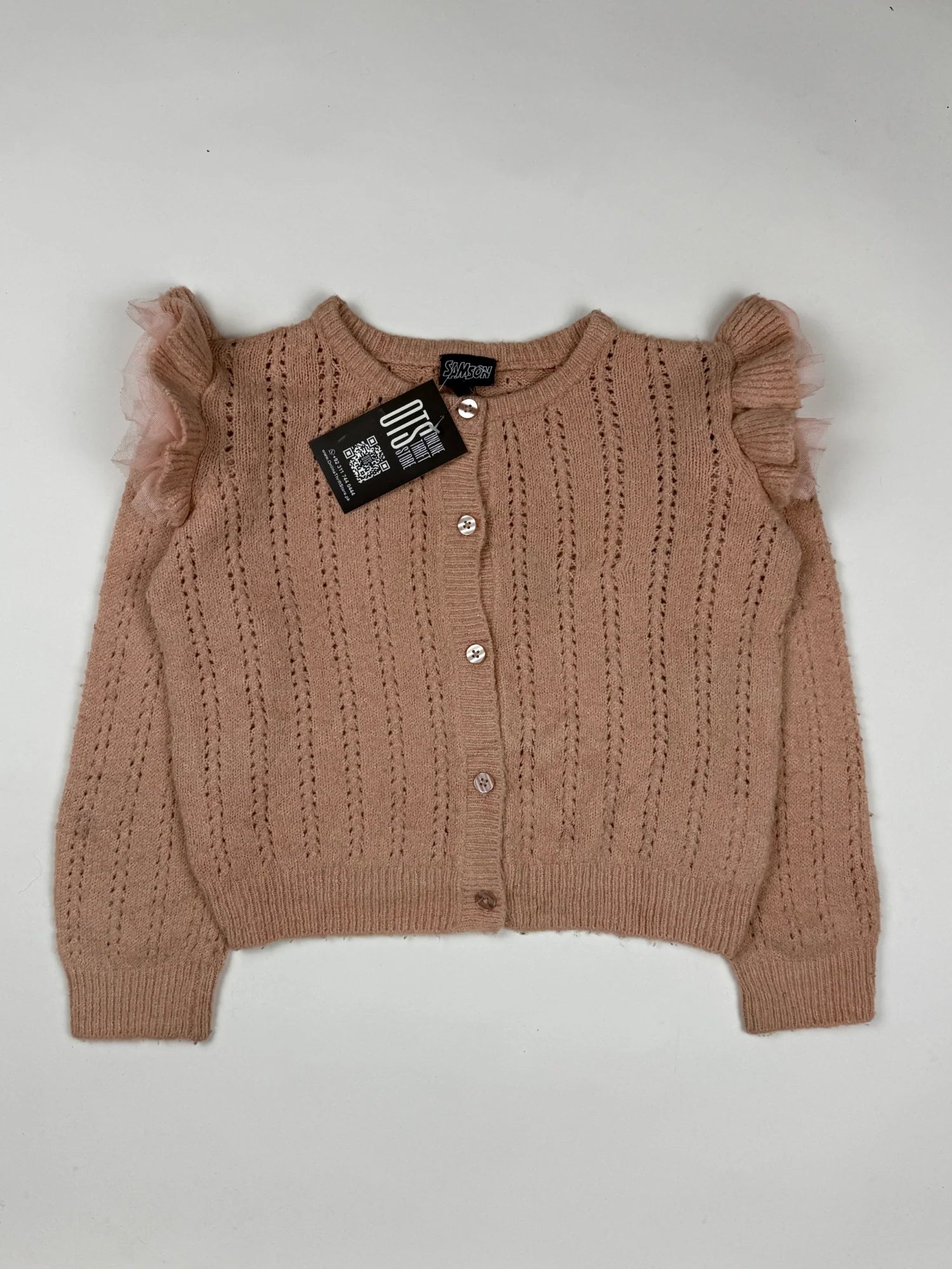 Secondhand Branded Girls Sweaters by Samson, Teapink Acrylic fabric, Excellent condition, for Girls - Online Thrift Shop Islamabad Pakistan