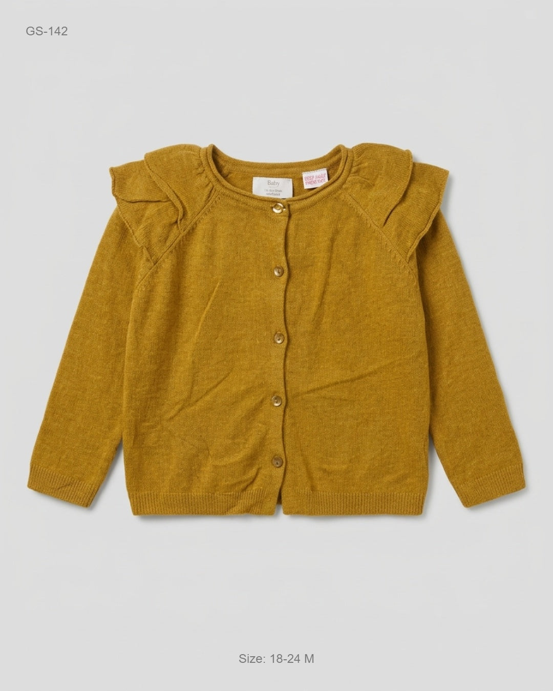 Girls Sweaters | Zara | Preloved Branded | Gold Polyester | Premium | OTS Thrift Store Karachi Pakistan