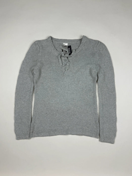 Shop Premium Girls Sweaters by Cut label | Preloved Branded Clothes | Gray Acrylic | Girls | OTS Thrift Store Karachi Pakistan
