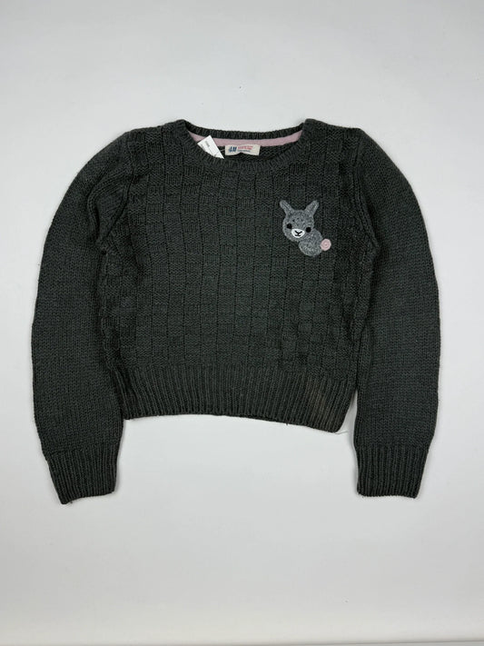 Preloved Premium Girls Sweaters by H&M, Gray Acrylic for Girls - OTS Thrift Shop Peshawar Pakistan