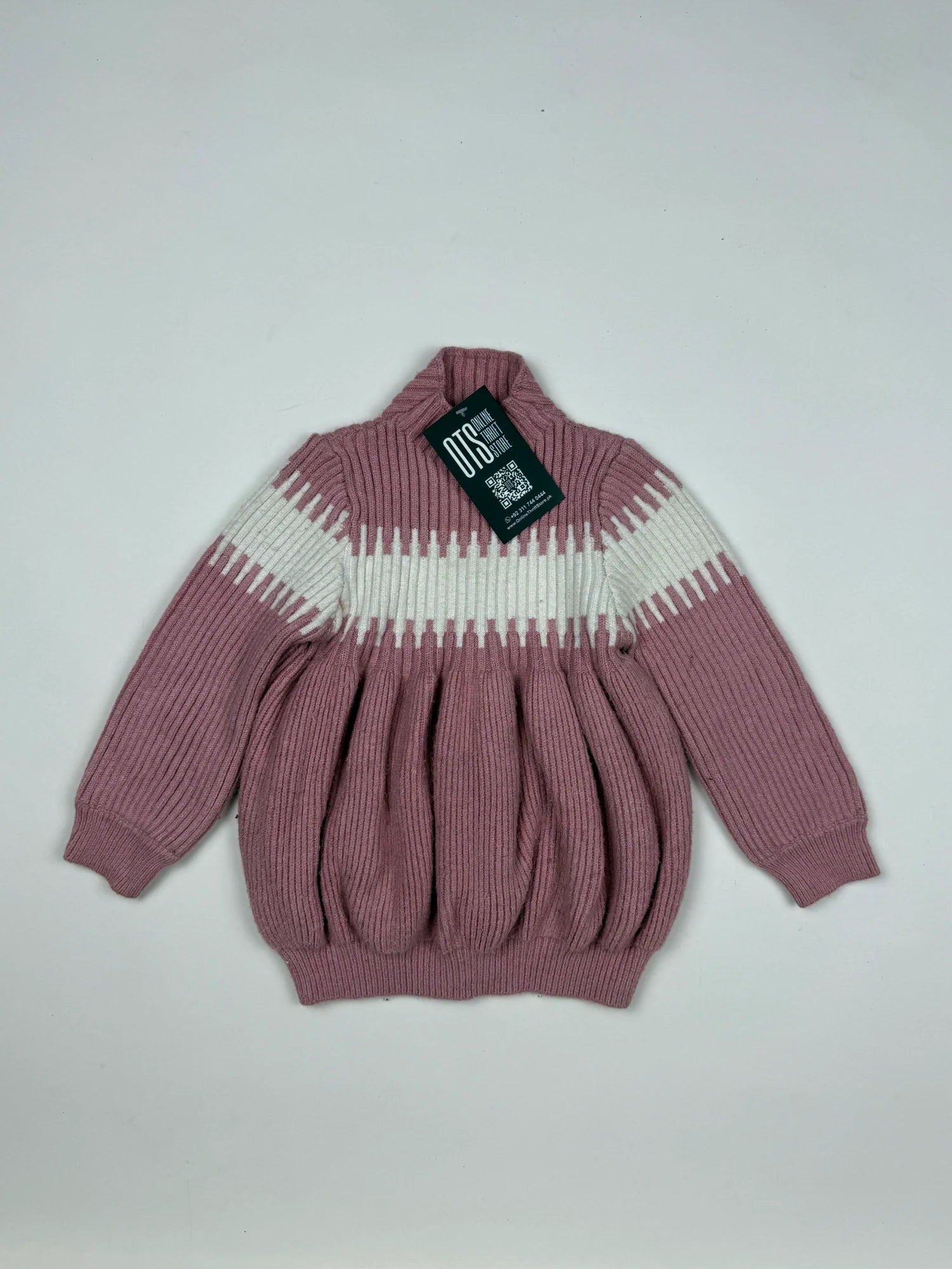 Preloved Premium Girls Sweaters by Cut label, Pink Polyester for Girls - OTS Thrift Shop Islamabad Pakistan