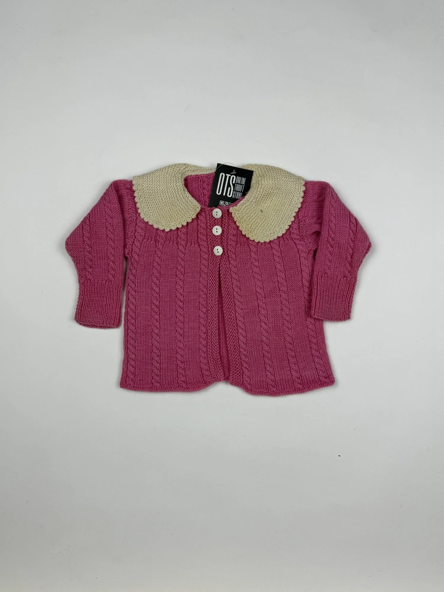 Shop Premium Girls Sweaters by Cut label | Preloved Branded Clothes | Pink Wool | Girls | OTS Thrift Store Peshawar Pakistan