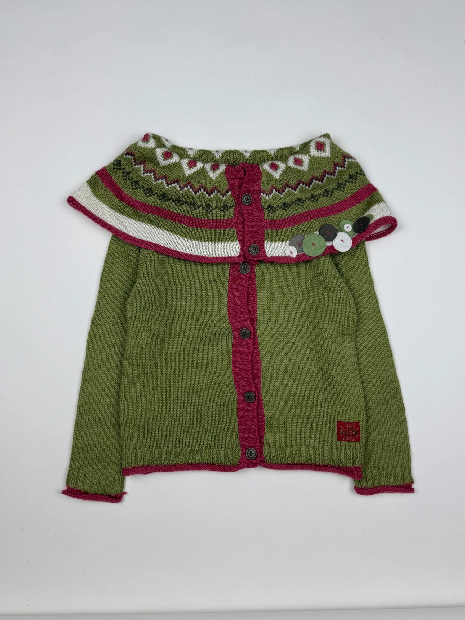Girls Sweaters | petits | Preloved Branded | Green Acrylic | Excellent | OTS Thrift Store Karachi Pakistan