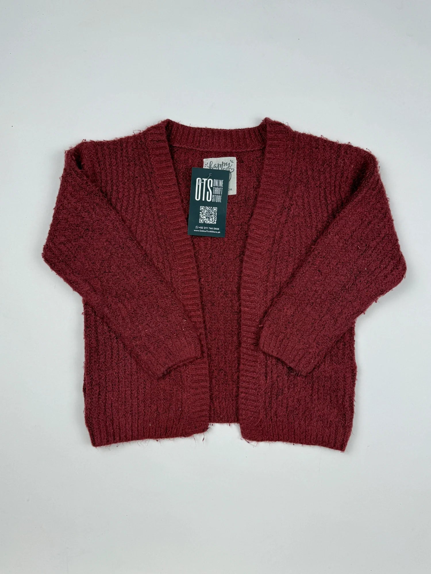 Secondhand Branded Girls Sweaters by C&A, Maroon Acrylic fabric, Excellent condition, for Girls - Online Thrift Shop Karachi Pakistan